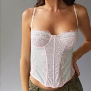 Urban Outfitters Out From Under Modern Love Corset in Sky